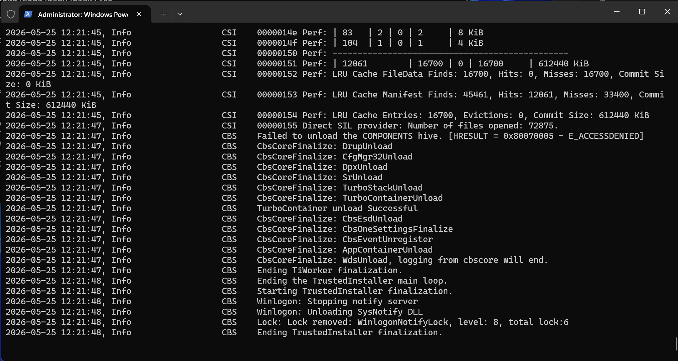 DISM Completion Log