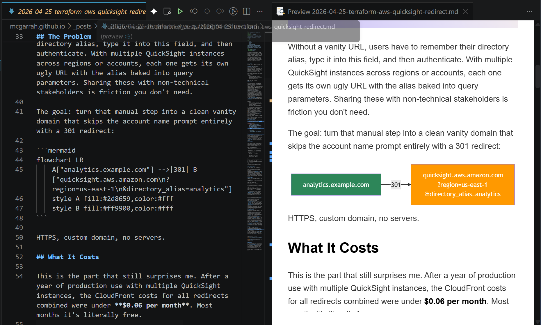 Markdown Preview Enhanced side-by-side preview on Windows/WSL2